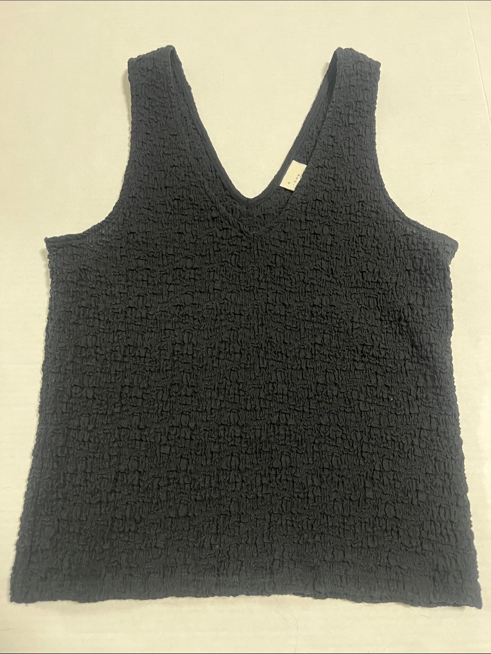 a new day Black Popcorn V-neck Tank Top
